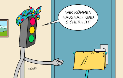 Cartoon: Doppelbegabung (medium) by Erl tagged politik,ampel,spd,grüne,fdp,haushalt,sicherheit,migration,karikatur,erl,politik,ampel,spd,grüne,fdp,haushalt,sicherheit,migration,karikatur,erl