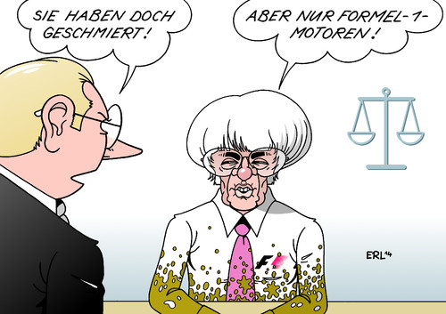 Cartoon: Ecclestone (medium) by Erl tagged bernie,ecclestone,formel,motorsport,antei,beteiligung,bayern,lb,gribkowsky,bestechung,einfluss,position,schmieren,motor,auto,rennen,gericht,justiz,befragung,anklage,bernie,ecclestone,formel,motorsport,antei,beteiligung,bayern,lb,gribkowsky,bestechung,einfluss,position,schmieren,motor,auto,rennen,gericht,justiz,befragung,anklage