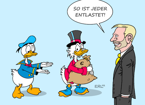 Cartoon: Entlastung für alle (medium) by Erl tagged politik,finanzminister,christian,lindner,fdp,entlastung,steuer,kalte,progression,inflation,gaspreis,vorteil,besserverdiener,reiche,reich,dagobert,duck,donald,arme,arm,karikatur,erl,politik,finanzminister,christian,lindner,fdp,entlastung,steuer,kalte,progression,inflation,gaspreis,vorteil,besserverdiener,reiche,reich,dagobert,duck,donald,arme,arm,karikatur,erl