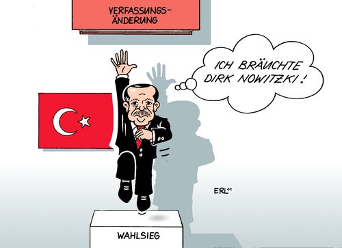 Cartoon: Erdogan (medium) by Erl tagged türkei,wahl,ministerpräsident,recep,tayyip,erdogan,akp,sieg,zweidrittelmehrheit,verfehlt,verfassungsänderung,basketball,meisterschaft,usa,nba,titel,dallas,mavericks,dirk,nowitzki,größe,länge,sprungkraft,sprung,türkei,ministerpräsident,wahl,recep,tayyip,erdogan,akp,sieg,zweidrittelmehrheit,verfassungsänderung,basketball,verfehlt,mavericks,dallas,nba,usa,nowitzki,größe,länge