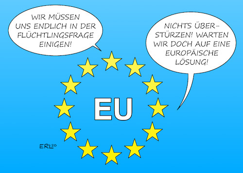 Cartoon: EU-Debatte (medium) by Erl tagged politik,eu,asylrecht,flüchtlingsfrage,spaltung,egoismus,verweis,europäische,lösung,ausrede,drückeberger,rechtspopulismus,europa,werte,humanität,menschenrechte,flüchtlinge,sterne,flagge,karikatur,erl,politik,eu,asylrecht,flüchtlingsfrage,spaltung,egoismus,verweis,europäische,lösung,ausrede,drückeberger,rechtspopulismus,europa,werte,humanität,menschenrechte,flüchtlinge,sterne,flagge,karikatur,erl