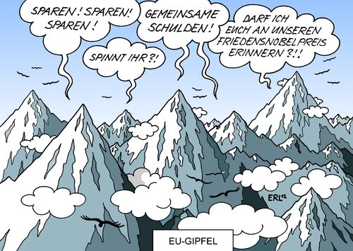 Cartoon: EU-Gipfel (medium) by Erl tagged eu,gipfel,krise,schulden,sparen,fiskalunion,euro,währung,gemeinschaftswährung,haushalt,wirtschaft,steuern,umbau,streit,frieden,nobelpreis,friedensnobelpreis,eu,gipfel,krise,schulden,sparen,fiskalunion,euro,währung,gemeinschaftswährung,haushalt,wirtschaft,steuern,umbau,streit,frieden,nobelpreis,friedensnobelpreis