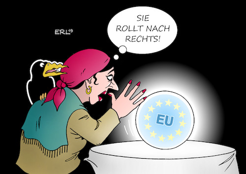 Cartoon: EU-Zukunft (medium) by Erl tagged politik,eu,europawahl,treffen,rumänier,beratung,zukunft,brexit,rechtspopulismus,rechtsruck,wahrsagerin,glaskugel,karikatur,erl,politik,eu,europawahl,treffen,rumänier,beratung,zukunft,brexit,rechtspopulismus,rechtsruck,wahrsagerin,glaskugel,karikatur,erl