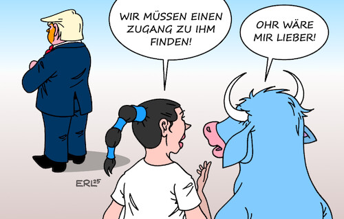 Cartoon: EU und Trump (medium) by Erl tagged politik,usa,präsident,donald,trump,diktator,disruption,eu,kommunikation,zugang,ohr,rektum,europa,stier,karikatur,erl,politik,usa,präsident,donald,trump,diktator,disruption,eu,kommunikation,zugang,ohr,rektum,europa,stier,karikatur,erl