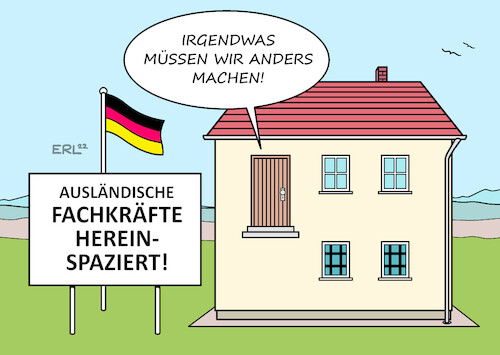 Cartoon: Fachkäfte (medium) by Erl tagged politik,arbeit,arbeitsmarkt,fachkräftemangel,fachkräfte,handwerker,handwerkerinnen,pflege,pflegepersonal,einwanderung,zuwanderung,fehlplanung,haus,haustür,fenster,karikatur,erl,politik,arbeit,arbeitsmarkt,fachkräftemangel,fachkräfte,handwerker,handwerkerinnen,pflege,pflegepersonal,einwanderung,zuwanderung,fehlplanung,haus,haustür,fenster,karikatur,erl