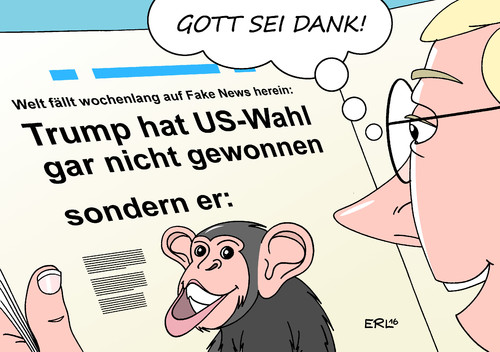 Cartoon: Fake News (medium) by Erl tagged fake,news,falschmeldung,ente,nachrichten,internet,soziale,netzwerke,medien,facebook,twitter,meldung,information,wahrheit,lüge,manipulation,wahlkampf,politik,usa,präsident,donald,trump,populismus,rechtspopulismus,schimpanse,zeitung,karikatur,erl,fake,news,falschmeldung,ente,nachrichten,internet,soziale,netzwerke,medien,facebook,twitter,meldung,information,wahrheit,lüge,manipulation,wahlkampf,politik,usa,präsident,donald,trump,populismus,rechtspopulismus,schimpanse,zeitung,karikatur,erl