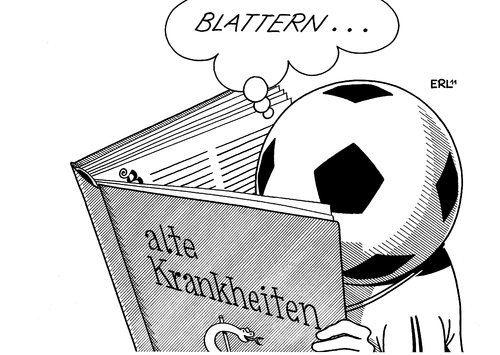 Cartoon: FIFA-Krankheit (medium) by Erl tagged fifa,fußball,weltverband,verband,präsident,blatter,wiederwahl,korruption