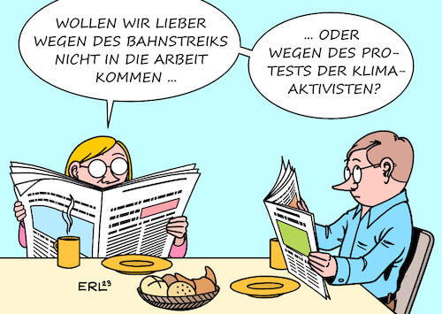 Cartoon: Freie Auswahl (medium) by Erl tagged politik,mobilität,verkehr,streik,bahn,klima,klimawandel,klimaaktivisten,letzte,generation,protest,klimapolitik,sekundenkleber,fahrbahn,straße,auto,stau,weg,arbeit,frühstück,zeitung,karikatur,erl,politik,mobilität,verkehr,streik,bahn,klima,klimawandel,klimaaktivisten,letzte,generation,protest,klimapolitik,sekundenkleber,fahrbahn,straße,auto,stau,weg,arbeit,frühstück,zeitung,karikatur,erl