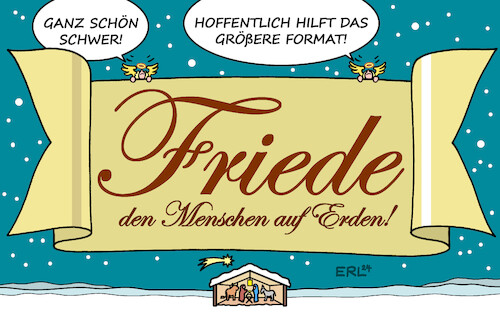 Cartoon: Friede den Menschen (medium) by Erl tagged politik,weihnachten,bethlehem,jesus,krippe,menschen,erde,sehnsucht,friede,frieden,engel,segen,karikatur,erl,politik,weihnachten,bethlehem,jesus,krippe,menschen,erde,sehnsucht,friede,frieden,engel,segen,karikatur,erl