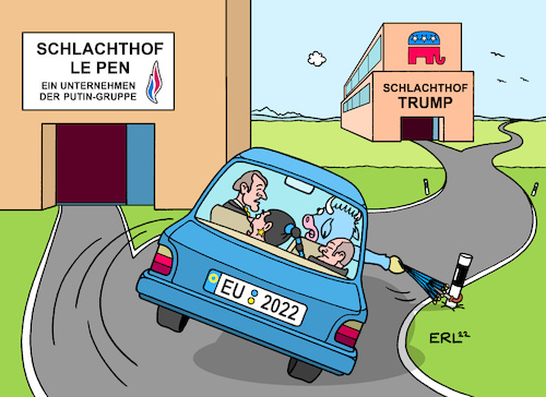 Cartoon: Gerade noch die Kurve gekriegt (medium) by Erl tagged politik,frankreich,wahl,präsidentschaft,wahlsieg,emmanuel,macron,stärkung,eu,zusammenhalt,marine,le,pen,spaltung,schwächung,nähe,putin,krieg,russland,ukraine,europa,stier,bundeskanzler,olaf,scholz,achse,paris,berlin,auto,schlachthof,gefahr,donald,trump,2024,republikaner,karikatur,erl,politik,frankreich,wahl,präsidentschaft,wahlsieg,emmanuel,macron,stärkung,eu,zusammenhalt,marine,le,pen,spaltung,schwächung,nähe,putin,krieg,russland,ukraine,europa,stier,bundeskanzler,olaf,scholz,achse,paris,berlin,auto,schlachthof,gefahr,donald,trump,2024,republikaner,karikatur,erl