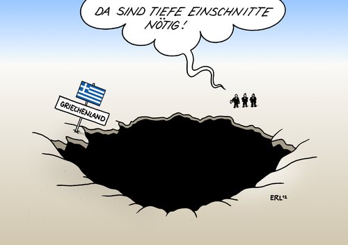 Griechenland Einschnitte