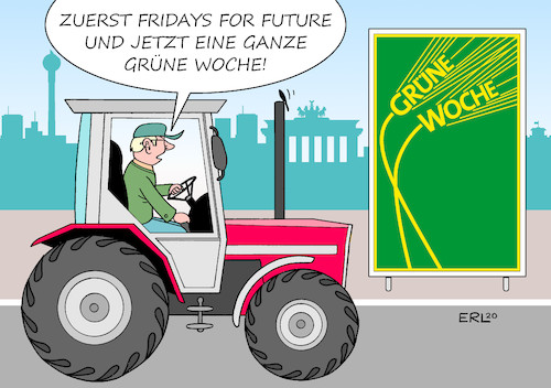 Cartoon: Grüne Woche (medium) by Erl tagged politik,grüne,woche,messe,berlin,landwirtschaft,landwirt,bauer,bauernproteste,agrarwende,ökologie,umweltschutz,klimaschutz,insektensterben,gülle,glyphosat,prügelknaben,klimawandel,fridays,for,future,karikatur,erl,politik,grüne,woche,messe,berlin,landwirtschaft,landwirt,bauer,bauernproteste,agrarwende,ökologie,umweltschutz,klimaschutz,insektensterben,gülle,glyphosat,prügelknaben,klimawandel,fridays,for,future,karikatur,erl