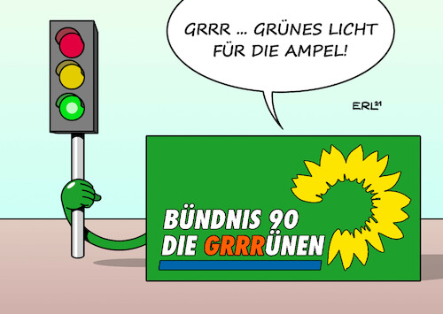 Cartoon: Grünes Grummeln (medium) by Erl tagged politik,regierung,neu,ampel,spd,fdp,bündnis,90,die,grünen,grüne,zustimmung,koalitionsvertrag,grummeln,minister,posten,vergabe,ausbootung,toni,hofreiter,ressort,verteilung,verkehr,finanzen,wissing,lindner,liberale,karikatur,erl,politik,regierung,neu,ampel,spd,fdp,bündnis,90,die,grünen,grüne,zustimmung,koalitionsvertrag,grummeln,minister,posten,vergabe,ausbootung,toni,hofreiter,ressort,verteilung,verkehr,finanzen,wissing,lindner,liberale,karikatur,erl