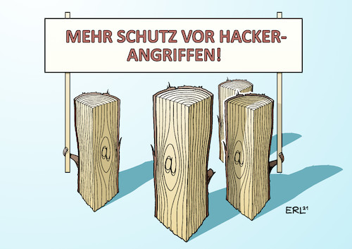 Cartoon: Hackerangriffe (medium) by Erl tagged politik,internet,web,netz,computer,firmen,it,dienstleister,hackerangriffe,hacker,erpressung,verschlüsselung,daten,lösegeld,cyberkrieg,abwehr,ausrüstung,mangelhaft,veraltet,holz,holzscheit,holzhacker,karikatur,erl,politik,internet,web,netz,computer,firmen,it,dienstleister,hackerangriffe,hacker,erpressung,verschlüsselung,daten,lösegeld,cyberkrieg,abwehr,ausrüstung,mangelhaft,veraltet,holz,holzscheit,holzhacker,karikatur,erl