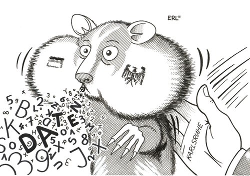 Cartoon: Hamster (medium) by Erl tagged vorratsdatenspeicherung,kommunikation,speicherung,hamstern,hamster,datenbank,bundesverfassungsgericht,karlsruhe