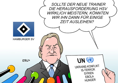 Cartoon: HSV (medium) by Erl tagged hsv,hamburg,hamburger,sportverein,fußball,talfahrt,trainer,entlassung,suche,retter,problem,lösung,erfolganfrage,un,welt,ukraine,krise,konflikt,is,terror,ebola,hunger,vorstandsvorsitzender,dietmar,beiersdorfer,hsv,hamburg,hamburger,sportverein,fußball,talfahrt,trainer,entlassung,suche,retter,problem,lösung,erfolganfrage,un,welt,ukraine,krise,konflikt,is,terror,ebola,hunger,vorstandsvorsitzender,dietmar,beiersdorfer