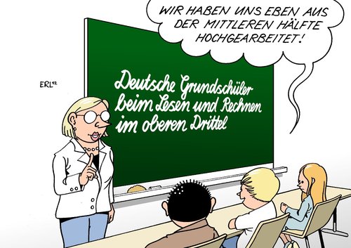 Cartoon: IGLU- und TIMSS-Studie (medium) by Erl tagged iglu,timss,studie,lesen,mathematik,fähigkeit,grundschule,grundschüler,test,drittel,hälfte,deutschland,vergleich,international,bildung,iglu,timss,studie,lesen,mathematik,fähigkeit,grundschule,grundschüler,test,drittel,hälfte,deutschland,vergleich,international,bildung