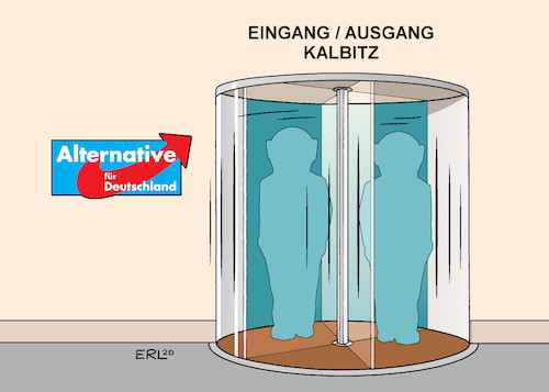 Cartoon: Kalbitz (medium) by Erl tagged politik,afd,rechtspopulismus,flügel,rechtsextremismus,kalbitz,partei,eintritt,verschweigen,mitgliedschaft,hdj,rauswurf,klage,wiedereintrit,bundesschiedsgericht,ausschluss,drehtür,bundessprecher,vorsitzender,meuthen,karikatur,erl,politik,afd,rechtspopulismus,flügel,rechtsextremismus,kalbitz,partei,eintritt,verschweigen,mitgliedschaft,hdj,rauswurf,klage,wiedereintrit,bundesschiedsgericht,ausschluss,drehtür,bundessprecher,vorsitzender,meuthen,karikatur,erl