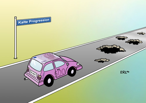 Cartoon: Kalte Progression (medium) by Erl tagged steuer,steuern,kalte,progression,gehalt,gehaltserhöhung,steuermehrbelastung,preissteigerung,steuereinnahmen,staat,straßen,schlagloch,schlaglöcher,auto,geld,steuer,steuern,kalte,progression,gehalt,gehaltserhöhung,steuermehrbelastung,preissteigerung,steuereinnahmen,staat,straßen,schlagloch,schlaglöcher,auto,geld