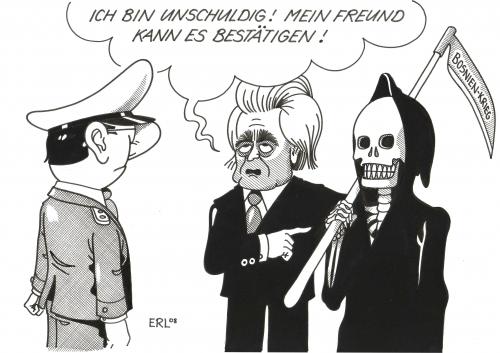 Cartoon: Karadzic (medium) by Erl tagged karadzic,serbien,bosnien,herzegowina,krieg,un,karadzic,serbien,bosnien,herzegowina,krieg,un,internationaler gerichtshof,den haag,kriegsverbrechertribunal,massenmord,haftbefehl,flucht,gevatter tod,genozid,kosovokrieg,bosnienfonflikt,kommunismus,unabhängigkeit,demokratie