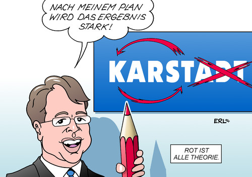 Cartoon: Karstadt (medium) by Erl tagged karstadt,kaufhaus,kette,schulden,investor,benko,chef,stephan,fanderl,rotstift,rot,theorie,streichung,karst,stark,sanierung,plan,karstadt,kaufhaus,kette,schulden,investor,benko,chef,stephan,fanderl,rotstift,rot,theorie,streichung,karst,stark,sanierung,plan