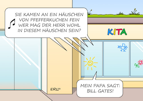 Cartoon: Kita (medium) by Erl tagged politik,corona,virus,pandemie,kontaktverbot,schließung,kitas,kindergärten,schulen,lockerung,öffnung,wiederöffnung,kinder,kinderlied,hänsel,und,gretel,hexe,verschwörungstheorie,impfgegner,feindbild,bill,gates,impfung,karikatur,erl,politik,corona,virus,pandemie,kontaktverbot,schließung,kitas,kindergärten,schulen,lockerung,öffnung,wiederöffnung,kinder,kinderlied,hänsel,und,gretel,hexe,verschwörungstheorie,impfgegner,feindbild,bill,gates,impfung,karikatur,erl