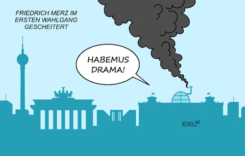 Cartoon: Konklave (medium) by Erl tagged politik,bundestag,wahl,bundeskanzler,friedrich,merz,scheitern,erster,wahlgang,konklave,schwarzer,rauch,drama,karikatur,erl,politik,bundestag,wahl,bundeskanzler,friedrich,merz,scheitern,erster,wahlgang,konklave,schwarzer,rauch,drama,karikatur,erl