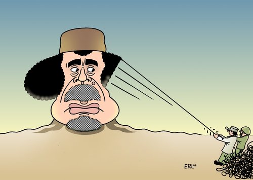 Cartoon: Libyen (medium) by Erl tagged arabischer,tripolis,hauptstadt,vormarsch,rebellen,gaddafi,diktator,libyen,frühling,diktator,gaddafi,rebellen,vormarsch,hauptstadt,tripolis,arabischer frühling,arabischer,frühling