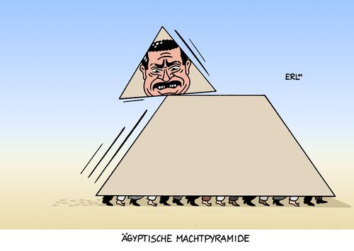 Cartoon: Machtpyramide (medium) by Erl tagged ägypten,unruhen,protest,regierung,mubarak,herrschaft,demokratie,revolution,macht,pyramide,volk,fußvolk,ägypten,unruhen,protest,regierung,mubarak,demokratie,pyramide,volk,revolution
