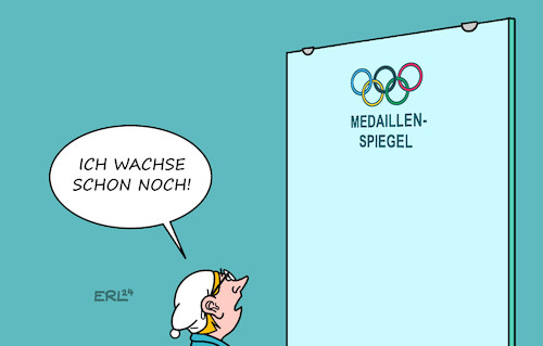 Cartoon: Medaillenspiegel (medium) by Erl tagged politik,sport,olympia,olympische,sommerspiele,paris,2024,medaillen,medaillenspiegel,deutschland,erwartungen,aufholbedarf,wachsen,goldmedaille,silbermedaille,bronzemedaille,gold,silber,bronze,michel,spiegel,karikatur,erl,politik,sport,olympia,olympische,sommerspiele,paris,2024,medaillen,medaillenspiegel,deutschland,erwartungen,aufholbedarf,wachsen,goldmedaille,silbermedaille,bronzemedaille,gold,silber,bronze,michel,spiegel,karikatur,erl