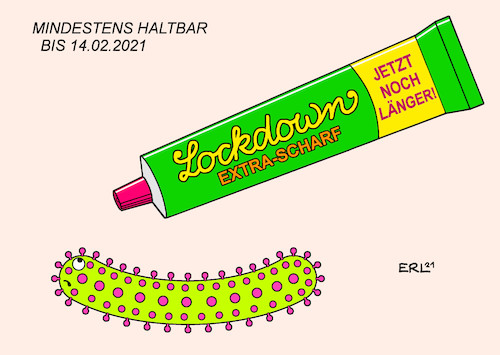 Cartoon: Mindestens haltbar bis (medium) by Erl tagged politik,corona,virus,pandemie,covid19,lockdown,verlängerung,verschärfung,tube,haltbarkeit,mindesthaltbarkeit,datum,karikatur,erl,politik,corona,virus,pandemie,covid19,lockdown,verlängerung,verschärfung,tube,haltbarkeit,mindesthaltbarkeit,datum,karikatur,erl