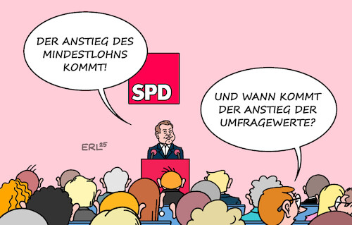 Cartoon: Mindestlohn (medium) by Erl tagged politik,anstieg,mindestlohn,wahlkampf,thema,spd,umfragewerte,wahlniederlage,aufarbeitung,parteitag,klingbeil,karikatur,erl,politik,anstieg,mindestlohn,wahlkampf,thema,spd,umfragewerte,wahlniederlage,aufarbeitung,parteitag,klingbeil,karikatur,erl