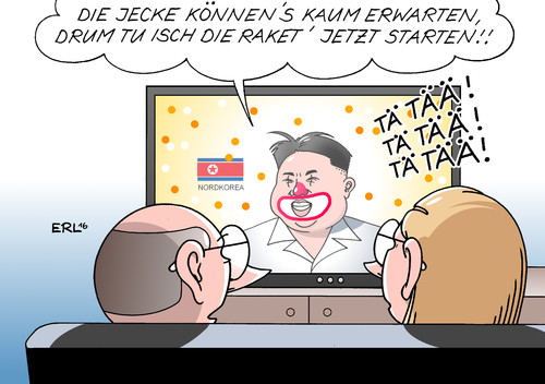 Cartoon: Närrische Zeit (medium) by Erl tagged erl,karikatur,tusch,konfetti,clown,narr,närrisch,fasching,fastnacht,karneval,provokation,raketentest,test,rakete,un,jong,kim,diktator,nordkorea,nordkorea,diktator,kim,jong,un,rakete,test,raketentest,provokation,karneval,fastnacht,fasching,närrisch,narr,clown,konfetti,tusch,karikatur,erl