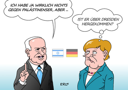 Cartoon: Netanjahu (medium) by Erl tagged benjamin,netanjahu,premierminister,israel,aussage,holocaust,mitschuld,palästinenser,verharnlosung,nationalsozialismus,pegida,dresden,rechtspopulismus,besuch,deutschland,bundeskanzlerin,angela,merkel,nahost,konflikt,karikatur,erl,benjamin,netanjahu,premierminister,israel,aussage,holocaust,mitschuld,palästinenser,verharnlosung,nationalsozialismus,pegida,dresden,rechtspopulismus,besuch,deutschland,bundeskanzlerin,angela,merkel,nahost,konflikt,karikatur,erl