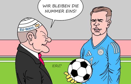 Cartoon: Nummer Eins (medium) by Erl tagged politik,eu,europawahl,abstrafung,bundesregierung,ampel,spd,grüne,fdp,bundeskanzler,olaf,scholz,forderung,neuwahl,kanzlerkandidat,boris,pistorius,sport,fußball,europameisterschaft,em,deutschland,diskussion,nummer,eins,tor,manuel,neuer,fehler,patzer,ersatz,marc,andre,ter,stegen,karikatur,erl,politik,eu,europawahl,abstrafung,bundesregierung,ampel,spd,grüne,fdp,bundeskanzler,olaf,scholz,forderung,neuwahl,kanzlerkandidat,boris,pistorius,sport,fußball,europameisterschaft,em,deutschland,diskussion,nummer,eins,tor,manuel,neuer,fehler,patzer,ersatz,marc,andre,ter,stegen,karikatur,erl