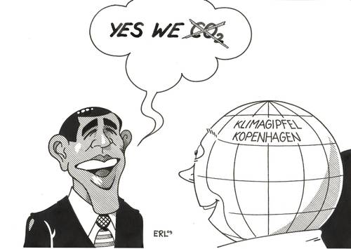 Cartoon: Obama Klima (medium) by Erl tagged klima,klimawandel,erderwärmung,globale erwärmung,natur,umwelt,energien,energie,gipfel,kopenhagen,usa,co2,reduktion,hoffnung,barack obama,globale,erwärmung,barack,obama
