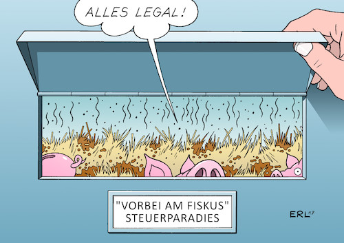 Cartoon: Paradise Papers (medium) by Erl tagged geld,finanzen,finanzwelt,reiche,superreiche,konzerne,steuern,steuervermeidung,steuerbetrug,steuerhinterziehung,steuerparadies,briefkastenfirmen,verschleierung,trickserei,gier,moral,anstand,legalität,recht,gesetz,betrug,allgemeinheit,solidarität,arme,armut,sauerei,saustall,paradise,papers,recherche,netzwerk,ndr,wdr,süddeutsche,zeitung,journalismus,karikatur,erl,geld,finanzen,finanzwelt,reiche,superreiche,konzerne,steuern,steuervermeidung,steuerbetrug,steuerhinterziehung,steuerparadies,briefkastenfirmen,verschleierung,trickserei,gier,moral,anstand,legalität,recht,gesetz,betrug,allgemeinheit,solidarität,arme,armut,sauerei,saustall,paradise,papers,recherche,netzwerk,ndr,wdr,süddeutsche,zeitung,journalismus,karikatur,erl