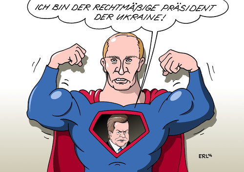 Cartoon: Putin Janukowitsch (medium) by Erl tagged ukraine,regierung,eu,krim,russland,spaltung,janukowitsch,präsident,putin,superman,asyl,ukraine,regierung,eu,krim,russland,spaltung,janukowitsch,präsident,putin,superman,asyl