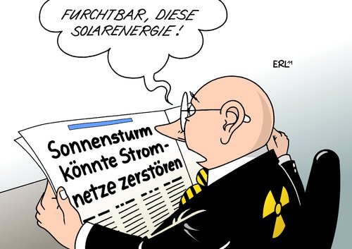 Cartoon: Sonnensturm (medium) by Erl tagged sonnensturm,sonne,störung,stromnetz,strom,solarenergie,regenerative,erneuerbare,energie,atomenerg,windkraft,wasserkraft,atomenergie,atomkonzern,atomlobby,atomausstieg,regierung,schwarz,gelb,cdu,csu,fdp,sonnensturm,störung,sonne,stromnetz,solarenergie,strom,regenerative,erneuerbare,energie,atomenerg,windkraft,atomenergie,atomkonzern,atomlobby,regierung,atomausstieg,schwarz,gelb,cdu,csu,fdp