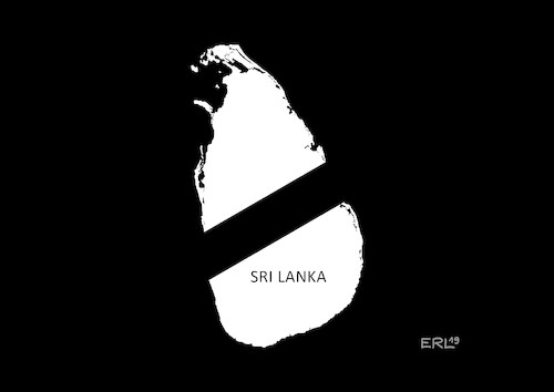 Cartoon: Sri Lanka (medium) by Erl tagged politik,sri,lanka,terror,anschläge,tod,tote,verletzte,leid,angst,schrecken,trauer,ostern,ostergottesdienst,karikatur,erl,politik,sri,lanka,terror,anschläge,tod,tote,verletzte,leid,angst,schrecken,trauer,ostern,ostergottesdienst,karikatur,erl