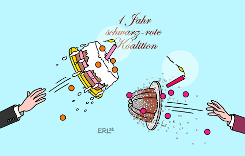 Cartoon: Tortur (medium) by Erl tagged politik,bundesregierung,jahr,schwarz,rot,cdu,csu,spd,streit,feindschaft,geburtstag,torte,kuchen,tortenschlacht,karikatur,erl,politik,bundesregierung,jahr,schwarz,rot,cdu,csu,spd,streit,feindschaft,geburtstag,torte,kuchen,tortenschlacht,karikatur,erl