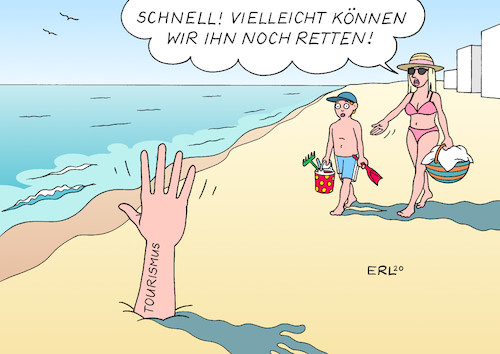 Cartoon: Tourismus (medium) by Erl tagged politik,corona,virus,pandemie,covid19,kontaktverbot,schließungen,beschränkungen,reisen,reisewarnung,tourismus,einbruch,pleiten,lockerung,sommerurlaub,urlaub,rettung,reisebranche,urlauber,sand,strand,schaufel,meer,karikatur,erl,politik,corona,virus,pandemie,covid19,kontaktverbot,schließungen,beschränkungen,reisen,reisewarnung,tourismus,einbruch,pleiten,lockerung,sommerurlaub,urlaub,rettung,reisebranche,urlauber,sand,strand,schaufel,meer,karikatur,erl