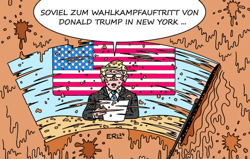 Cartoon: Trump in New York (medium) by Erl tagged politik,usa,wahlkampf,donald,trump,rassismus,beleidigung,fake,news,schlammschlacht,scheibenwischer,karikatur,erl,politik,usa,wahlkampf,donald,trump,rassismus,beleidigung,fake,news,schlammschlacht,scheibenwischer,karikatur,erl