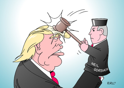 Cartoon: Trump Justiz I (medium) by Erl tagged usa,präsident,donald,tump,rechtspopulismus,nationalismus,einreiseverbot,muslime,stopp,gericht,justiz,nominierung,berufung,neil,gorsuch,sitz,richter,oberster,gerichtshof,supreme,court,abhängigkeit,unabhängigkeit,kritik,richterschelte,twitter,handpuppe,karikatur,erl,usa,präsident,donald,tump,rechtspopulismus,nationalismus,einreiseverbot,muslime,stopp,gericht,justiz,nominierung,berufung,neil,gorsuch,sitz,richter,oberster,gerichtshof,supreme,court,abhängigkeit,unabhängigkeit,kritik,richterschelte,twitter,handpuppe,karikatur,erl