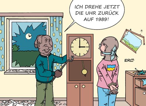 Cartoon: Uhr zurückdrehen (medium) by Erl tagged politik,zeit,sommerzeit,winterzeit,zeitumstellung,uhr,zurückdrehen,geschichte,wladimir,putin,russland,sowjetunion,großmacht,supermacht,krieg,angriff,überfall,ukraine,einbruch,einbrecher,karikatur,erl,politik,zeit,sommerzeit,winterzeit,zeitumstellung,uhr,zurückdrehen,geschichte,wladimir,putin,russland,sowjetunion,großmacht,supermacht,krieg,angriff,überfall,ukraine,einbruch,einbrecher,karikatur,erl