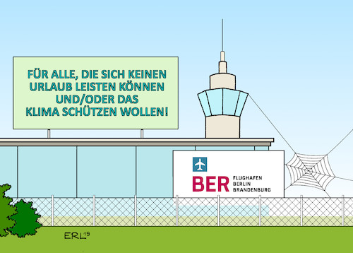 Cartoon: Urlaub (medium) by Erl tagged politik,deutschland,armut,verzicht,urlaub,reise,flugreise,klima,klimaschutz,klimaerwärmung,erderwärmung,flughafen,ber,berlin,hauptstadt,fertigstellung,verzögerung,karikatur,erl,politik,deutschland,armut,verzicht,urlaub,reise,flugreise,klima,klimaschutz,klimaerwärmung,erderwärmung,flughafen,ber,berlin,hauptstadt,fertigstellung,verzögerung,karikatur,erl