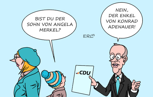 Cartoon: Verwandtschaft (medium) by Erl tagged politik,partei,cdu,grundsatzprogramm,konservativ,profil,abkehr,angela,merkel,tradition,konrad,adenauer,bundeskanzlerin,bundeskanzler,ambitionen,friedrich,merz,sohn,grossvater,enkel,mutter,kind,verwandtschaft,karikatur,erl,politik,partei,cdu,grundsatzprogramm,konservativ,profil,abkehr,angela,merkel,tradition,konrad,adenauer,bundeskanzlerin,bundeskanzler,ambitionen,friedrich,merz,sohn,grossvater,enkel,mutter,kind,verwandtschaft,karikatur,erl