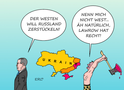 Cartoon: Verwirrungstaktik (medium) by Erl tagged politik,krieg,angriff,überfall,wladimir,putin,ukraine,referendum,anschluss,donbass,aussenminister,lawrow,westen,zerstückelung,russland,verdrehung,tatsachen,begriffe,verwirrung,begriffsverwirrung,karikatur,erl,politik,krieg,angriff,überfall,wladimir,putin,ukraine,referendum,anschluss,donbass,aussenminister,lawrow,westen,zerstückelung,russland,verdrehung,tatsachen,begriffe,verwirrung,begriffsverwirrung,karikatur,erl