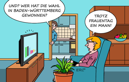 Cartoon: Wahlergebnis (medium) by Erl tagged politik,wahl,landtagswahl,baden,württemberg,spitzenkandidat,özdemir,hagel,mann,frau,frauentag,weltfrauentag,karikatur,erl,politik,wahl,landtagswahl,baden,württemberg,spitzenkandidat,özdemir,hagel,mann,frau,frauentag,weltfrauentag,karikatur,erl