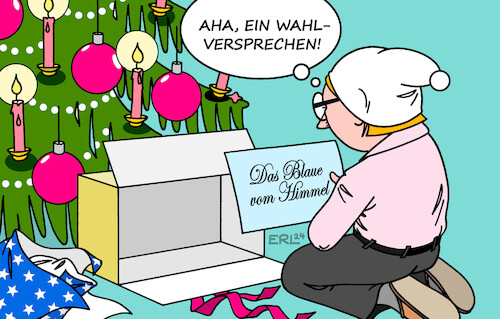 Cartoon: Weihnachtsgeschenk (medium) by Erl tagged politik,ampel,aus,neuwahlen,wahlversprechen,wahlgeschenke,weihnachtsgeschenk,weihnachten,karikatur,erl,politik,ampel,aus,neuwahlen,wahlversprechen,wahlgeschenke,weihnachtsgeschenk,weihnachten,karikatur,erl